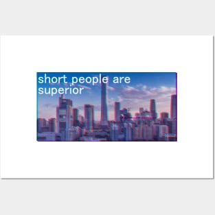 Short People are Superior Glitched Posters and Art